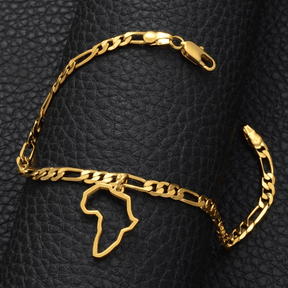 Outline of Africa Bracelet - 18K Gold Plated