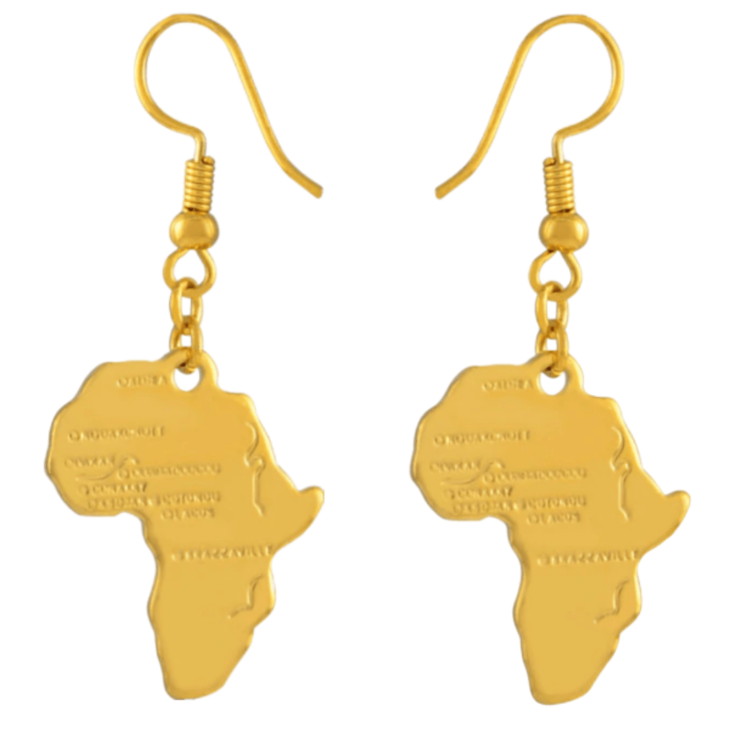 Ancient Africa Earrings - 18K Gold Plated