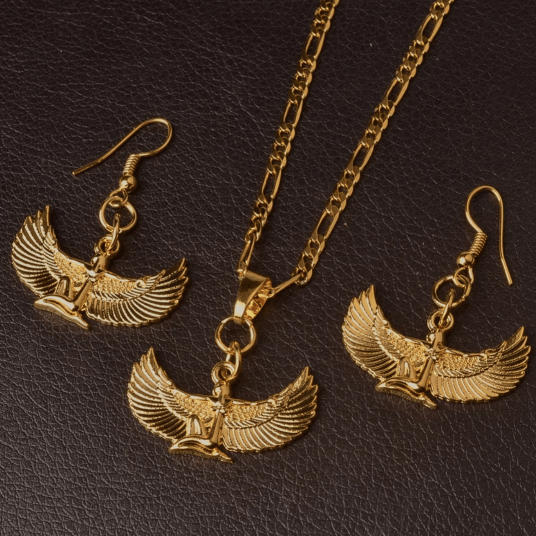 Egyptian Goddess Isis Set - 18K Gold Plated