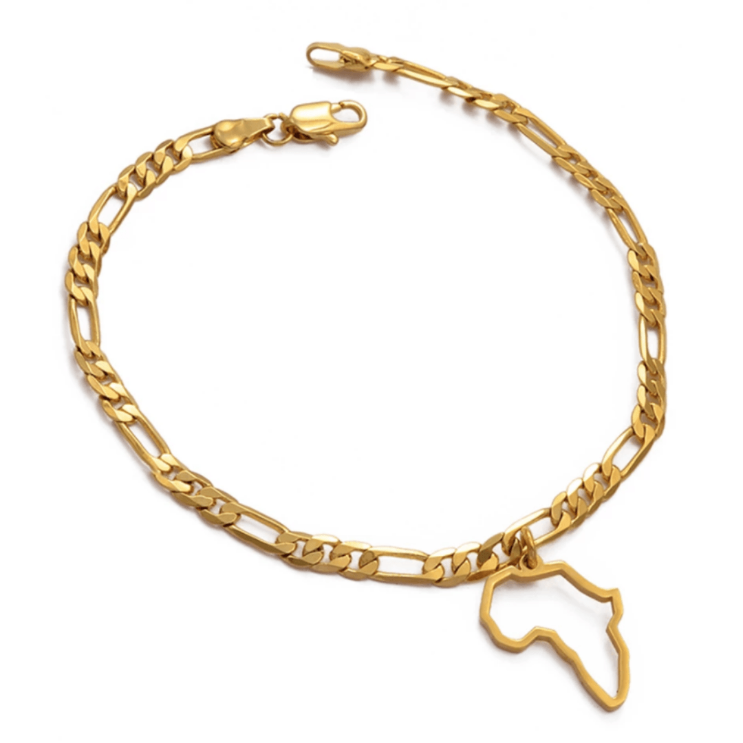 Outline of Africa Anklet - 18K Gold Plated