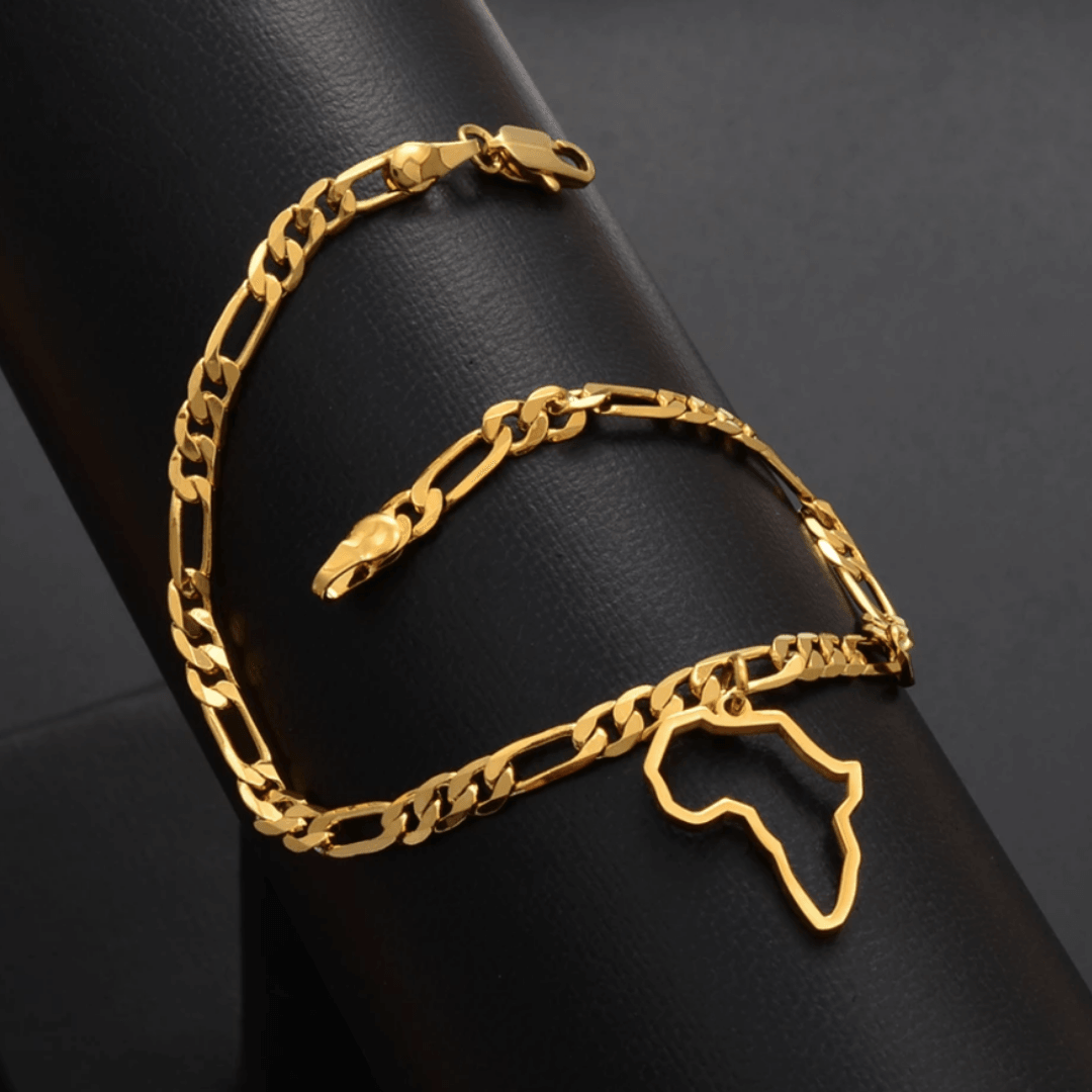 Outline of Africa Anklet - 18K Gold Plated