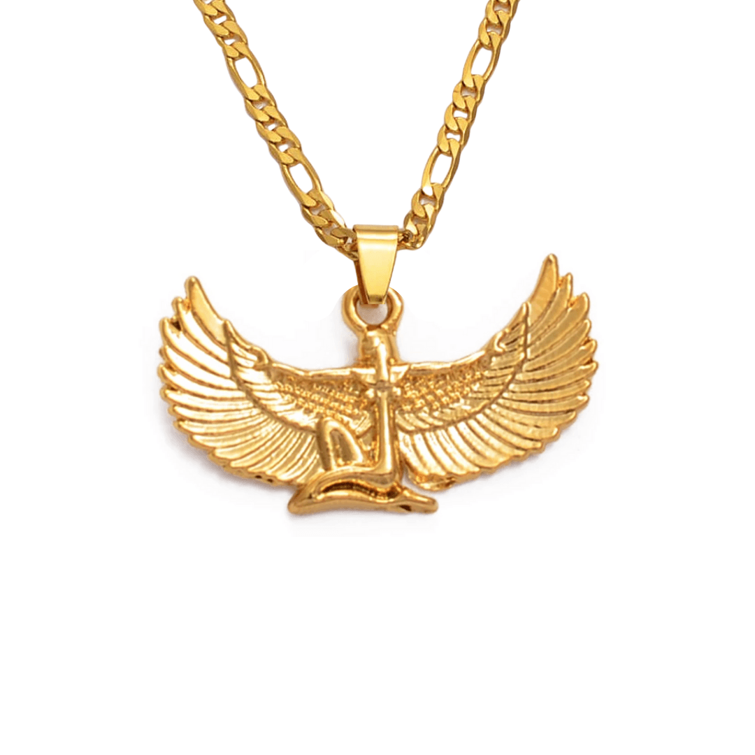 Egyptian Goddess Isis Necklace - 18K Gold Plated