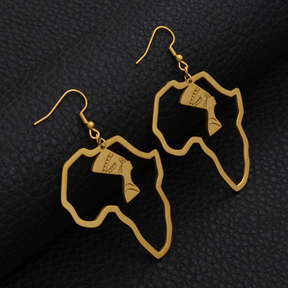 Queen Nefertiti in Africa Earrings - 18K Gold Plated - Beauty Melanin
