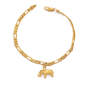 African Elephant Bracelet - 18K Gold Plated