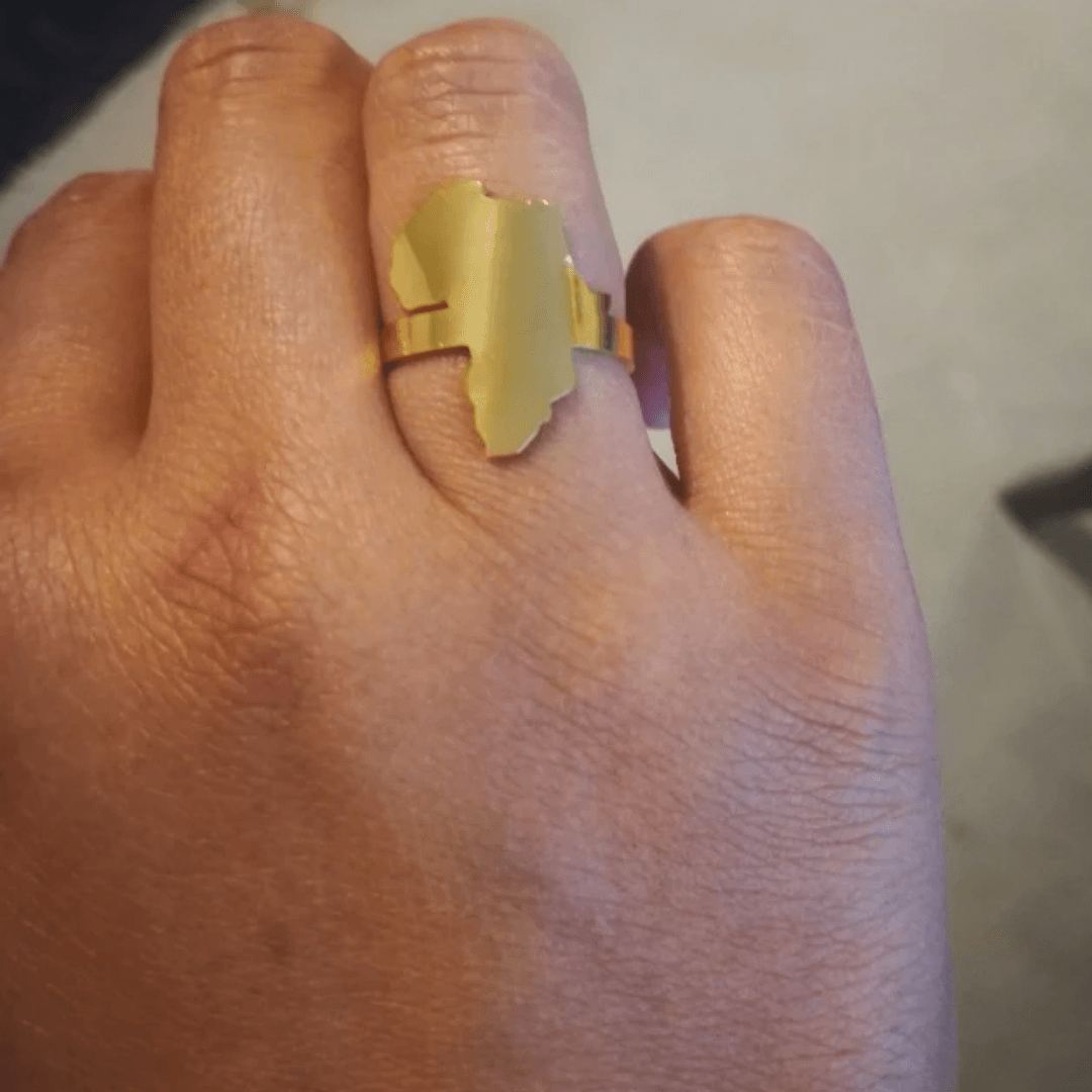 Adjustable Africa Ring - 18K Gold Plated