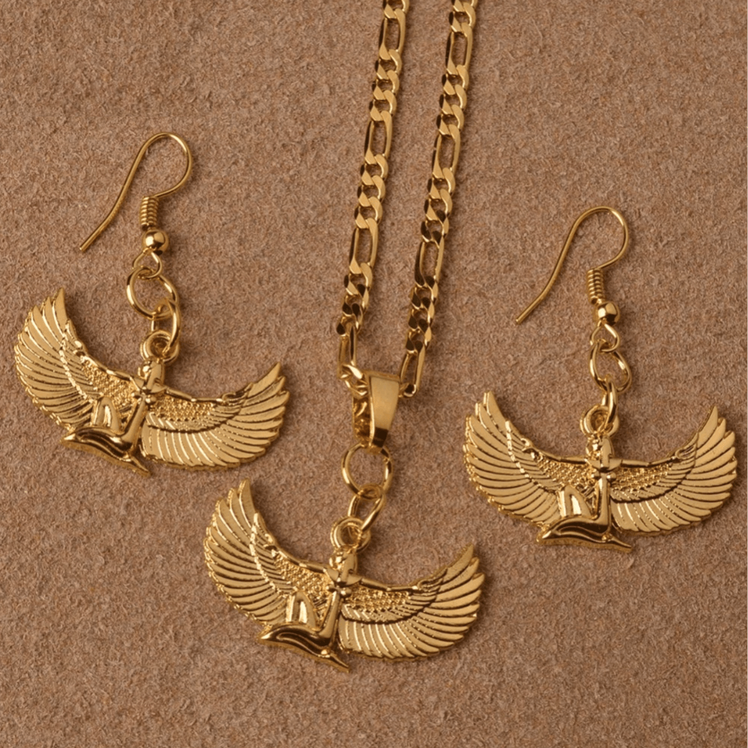 Egyptian Goddess Isis Set - 18K Gold Plated