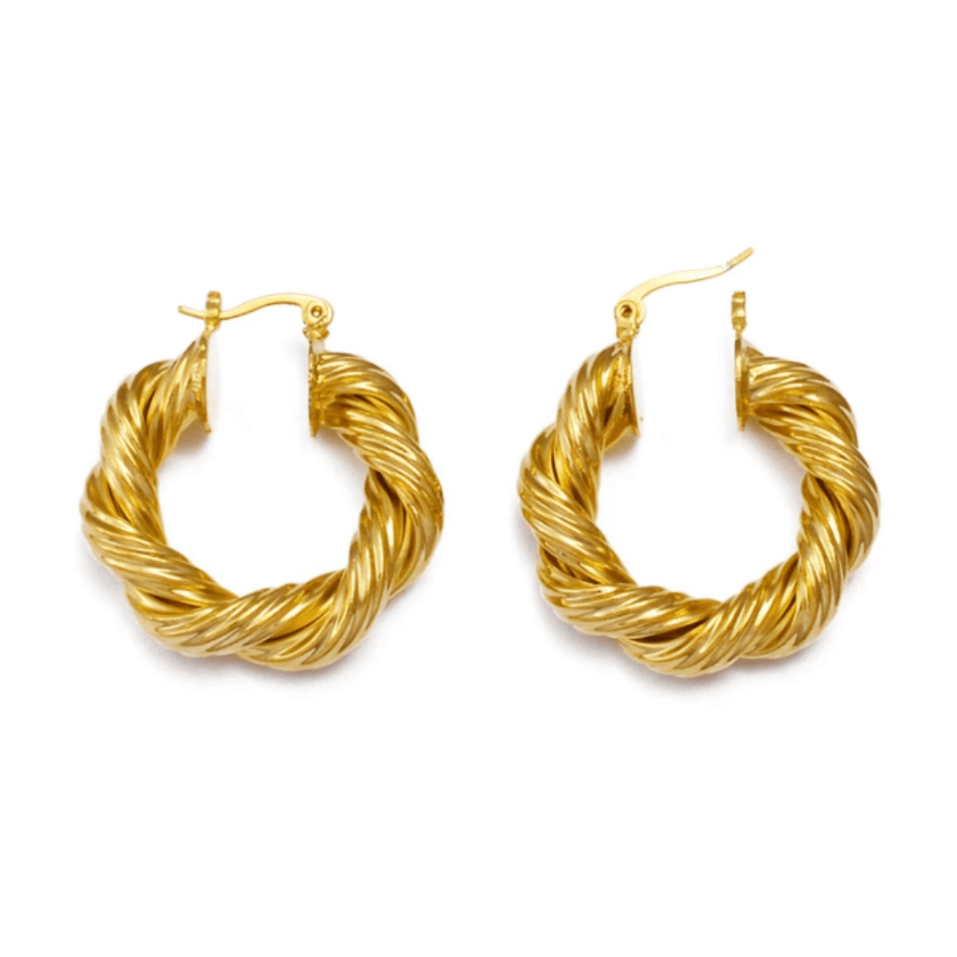 Ethiopian Twists Earrings - 18K Gold Plated
