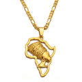 Ethiopian Princess in Africa Necklace - 18K Gold Plated