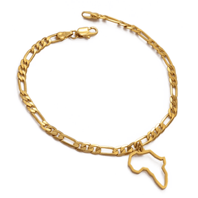 Outline of Africa Bracelet - 18K Gold Plated - Beauty Melanin