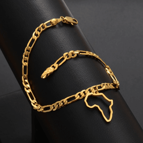 Outline of Africa Bracelet - 18K Gold Plated - Beauty Melanin