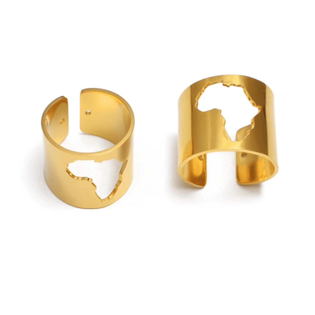 Adjustable African Statement Ring - 18K Gold Plated - Beauty Melanin