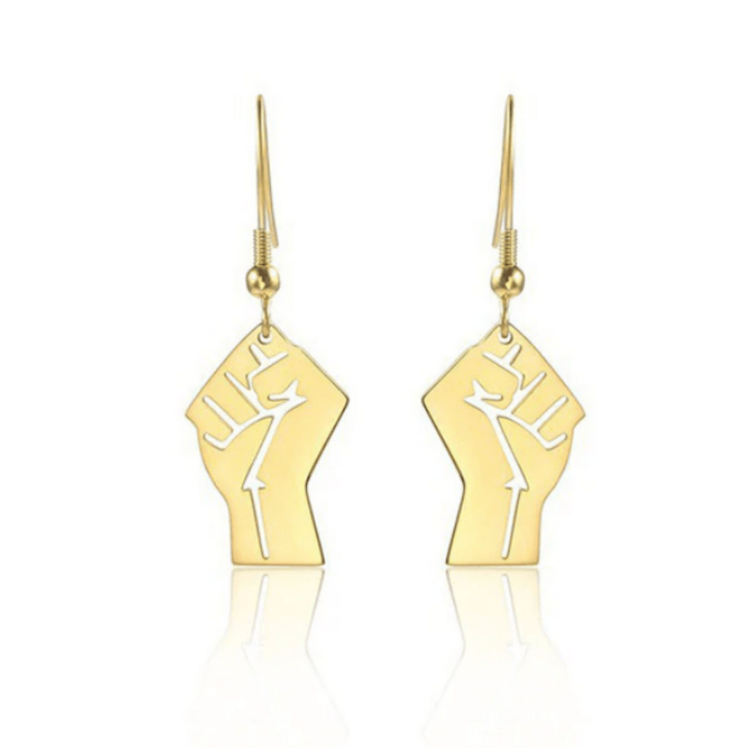 Support the Resistance Earrings - 18K Gold Plated