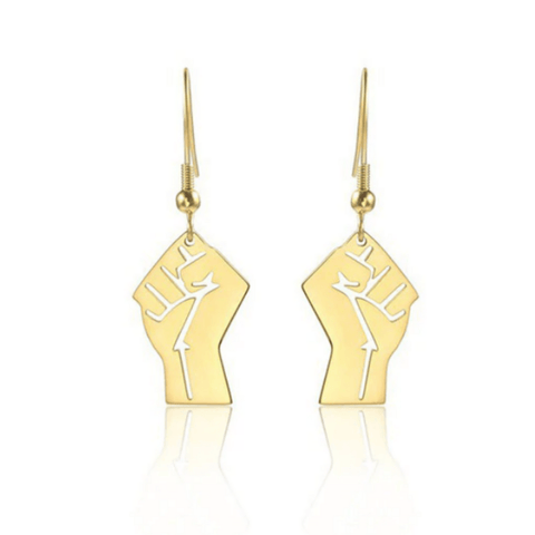 Support the Resistance Earrings - 18K Gold Plated