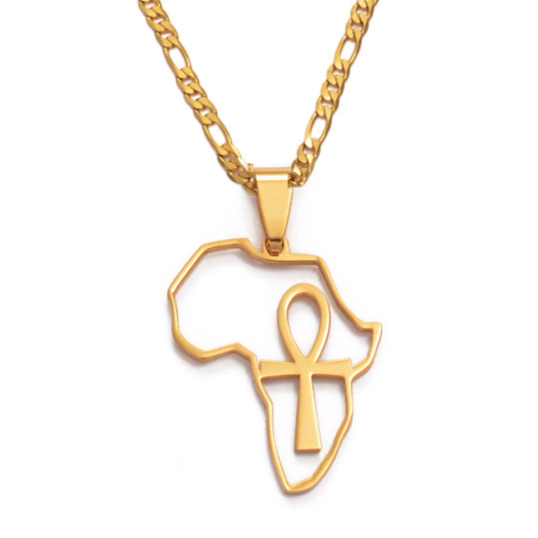Nile Key (Ankh) in Africa Necklace - 18K Gold Plated - Beauty Melanin