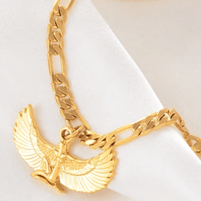 Egyptian Goddess Isis Necklace - 18K Gold Plated
