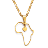 My Heart is in Africa Necklace - 18K Gold Plated - Beauty Melanin